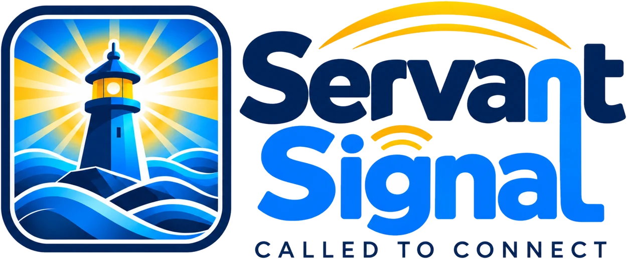 Servant Signal lighthouse logo, Called to Connect